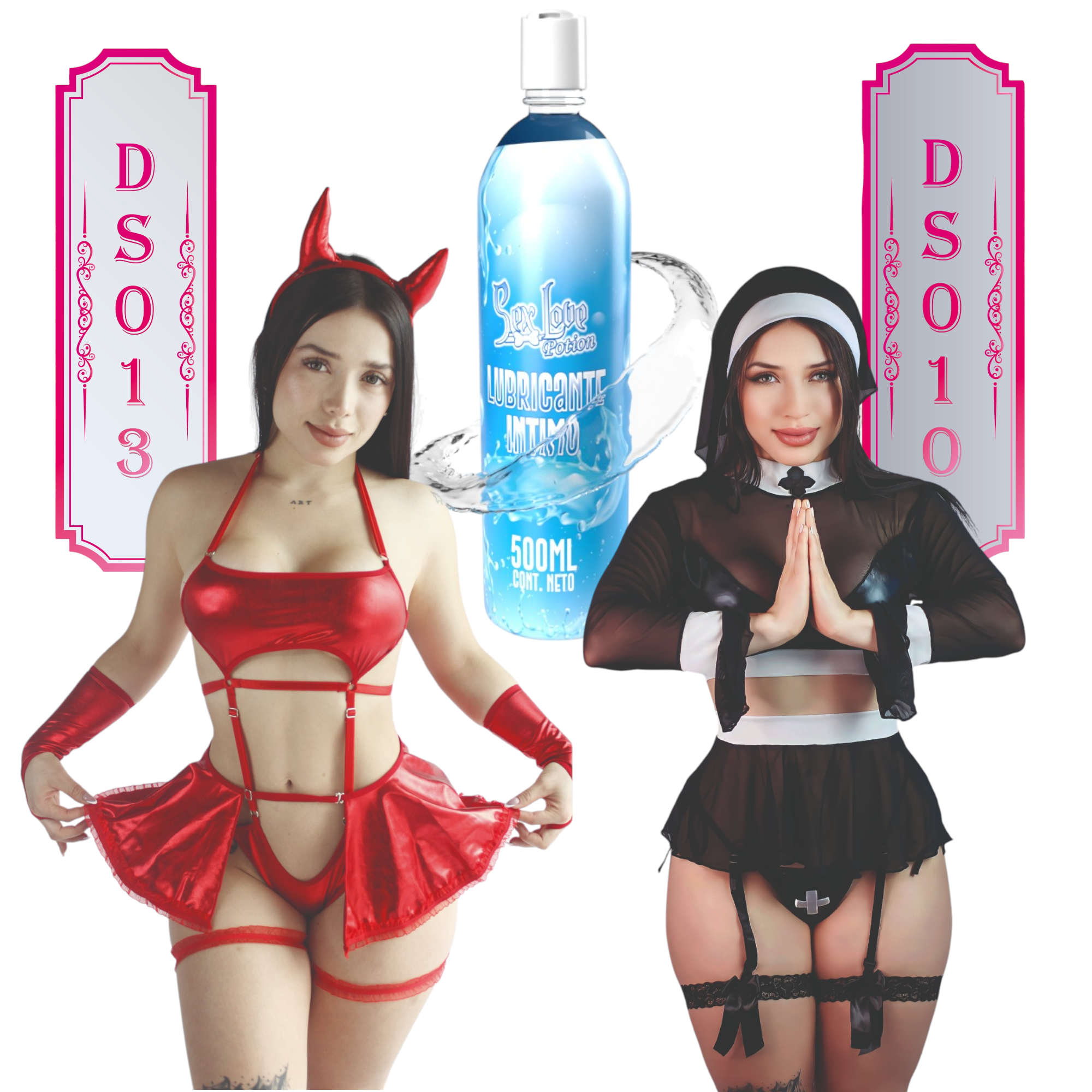 Miniatura 1 de Disfraz Monja y Diablita + Neutro 500mL